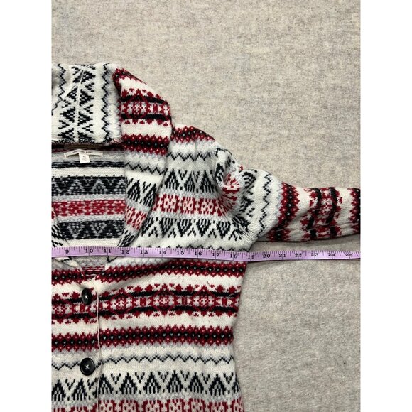 Cambridge Dry Goods Lambs Wool Blend Button Down Cardigan Sweater Med Holiday - Picture 7 of 8